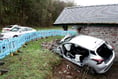 Man cut from car following crash between Brecon and Bwlch