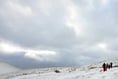 Snow's here - white blanket over the Brecon Beacons