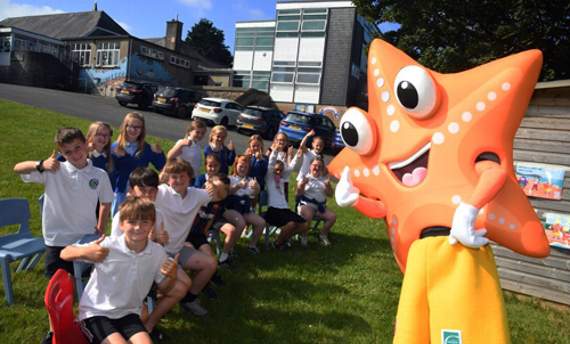 Beach buddies say ‘take care at the seaside!’