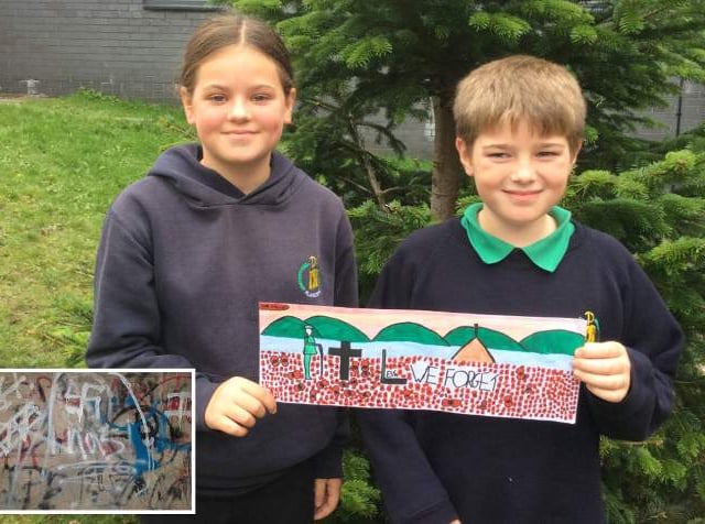 Pupils' power of positivity to cover up hate signs