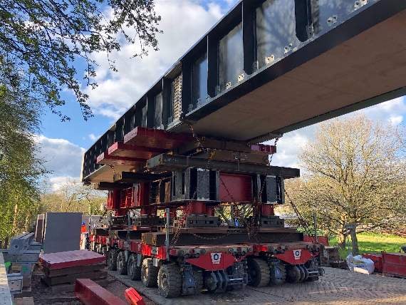 New railway bridge installed at Penstone near Crediton with ease