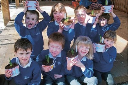 Pupils sow seeds of love and care