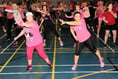 Zumba dancers in the pink