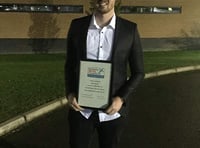 Ben presented with Young Volunteer of the Year award by sports council