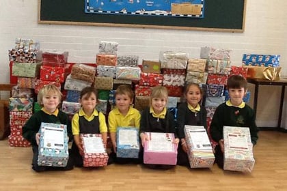 Shoebox record for caring pupils