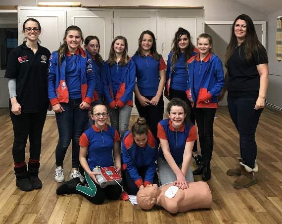 Girl Guides get a lesson in first aid