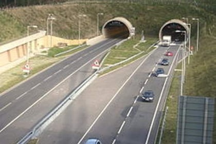 Two-car A3 tunnel crash