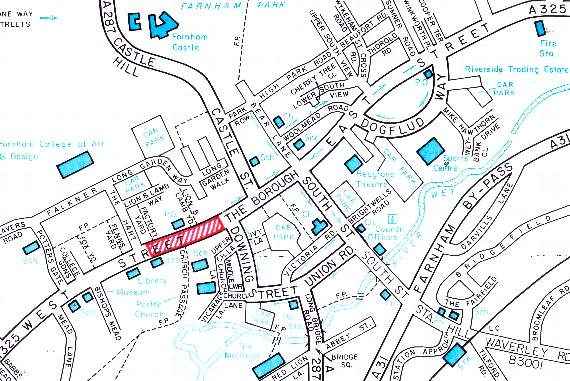 Map Of Farnham Town Centre Councillors Believe Banning Cars 'Will Kill Off' Farnham Town Centre |  Farnhamherald.com