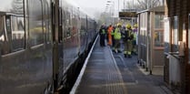 Evacuation from train as carriage fills with smoke