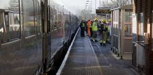 Evacuation from train as carriage fills with smoke