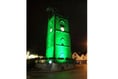 Clock tower goes green for recycling campaign