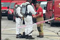 Emergency services attend suspected anthrax attack