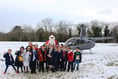 Father Christmas drops in to surprise school pupils