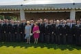 Male voice choir sings at the palace