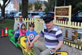 The 'little train' gave free rides on the Vintage Bus Running Day from Kingsbridge Ria End