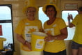 A thousand pounds was raised for Marie Curie by a tea party on the steam train from Paignton to Kingswear