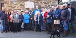 Sculpture unveiled at the Salcombe Over 60s Centre