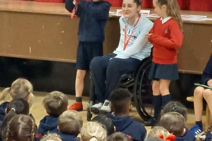 Paralympic gold medallist Kylie Grimes inspires pupils