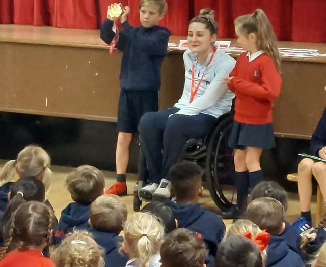 Paralympic gold medallist Kylie Grimes inspires pupils