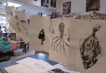 Callington College students take part in 'fishy' art workshop