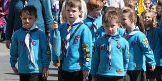 Scout groups parade in Tavistock to honour patron saint St George