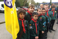 Okehampton and mid Devon scouts gather for Okehampton's St George's Day Parade