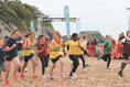 Pupils enjoy beach run at Tenby