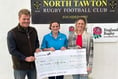 North Tawton RFC presents cheques to FORCE and Hospiscare