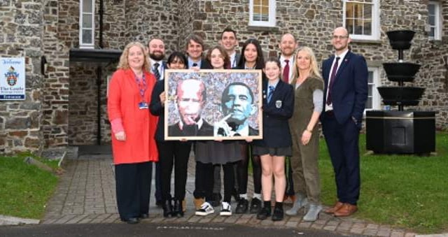 Proud Budehaven students show off art