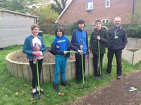 Abbey School students plant a very special rose