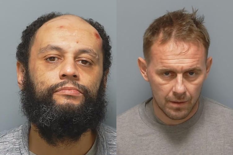 Jamie Massiah (left) and Lee Benneyworth (right) were jailed at Winchester Crown Court last Friday (May 20) after the raid at TH Baker in February