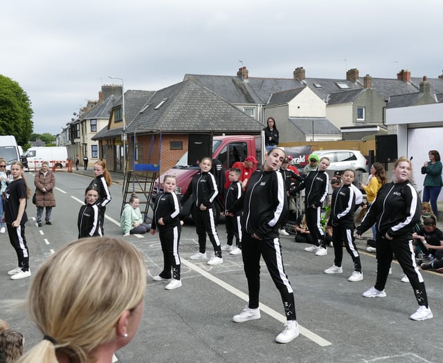 Dancing in the street for Pembroke Dock Jubilee celebrations