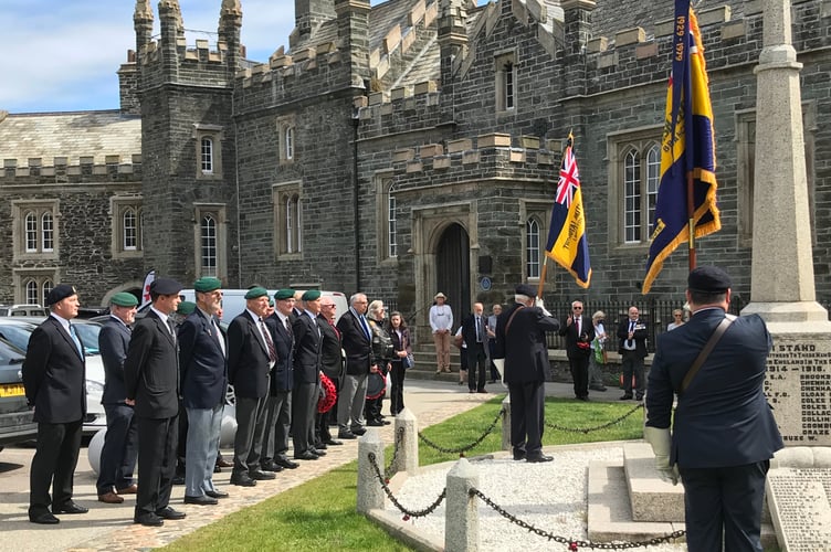 Parade to mark 40th anniversary of the Falklands War in Tavistock