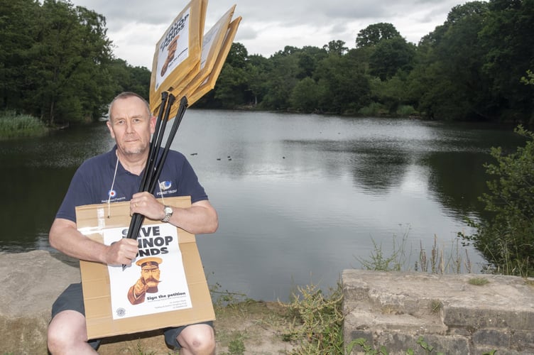 Mark Lewis of Yorkley Angling Club at Cannop Ponds.