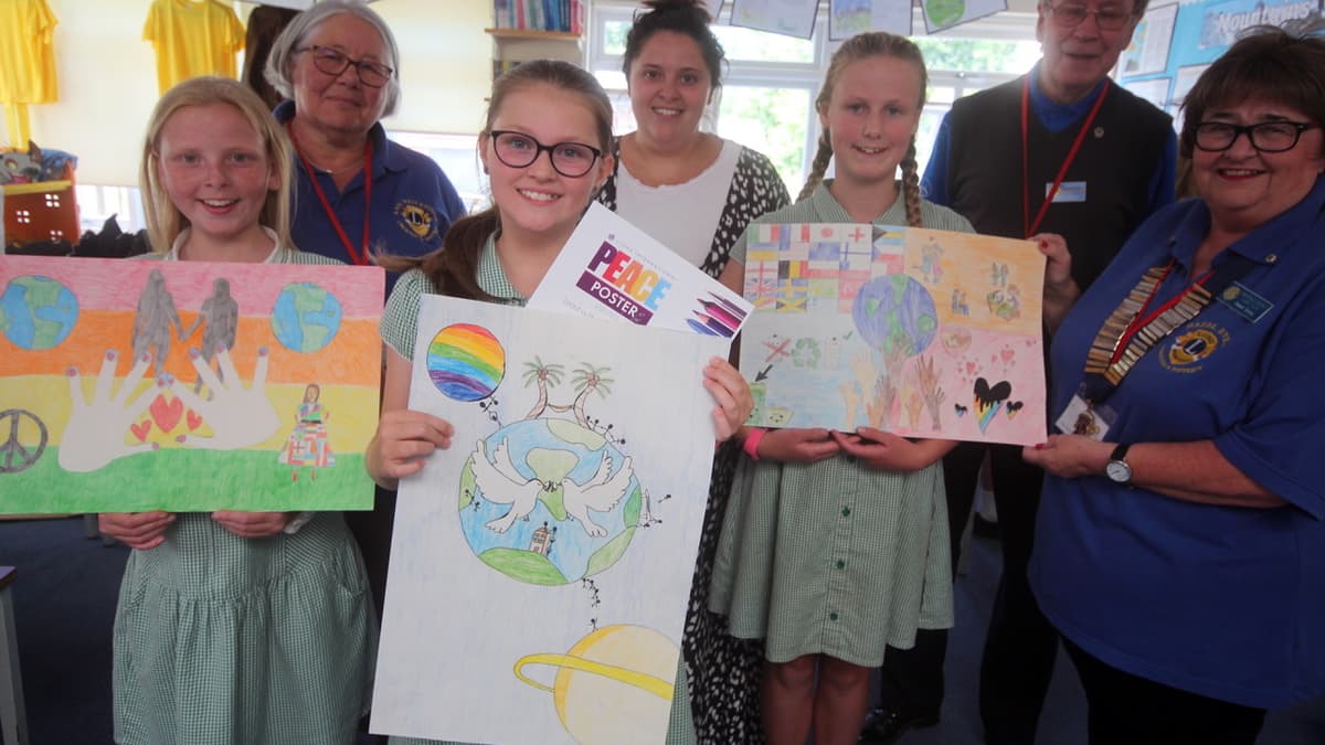 Crediton Lions peace poster art competition winners | creditoncourier.co.uk