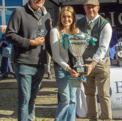 From left: Best in show winner Simon Henderson, his daughter and principal sponsor Dean Phillips at the Alton Classic Car Show.