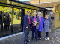 Liphook Women’s Institute Centenary Cup is presented to Bohunt School