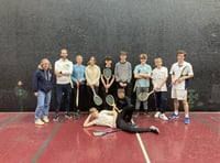 Haslemere Scouts try real tennis at Petworth House