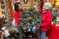 Winning wreaths hanging on Number 10’s door