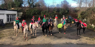 Riders and their horses enjoy festive ride out