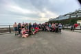 Sea swimming groups festive dips