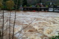 Warning of flood at Bickleigh Bridge between Crediton and Tiverton
