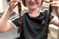 Little girl donates her hair to charity