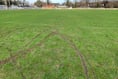 Vandals attack football pitch