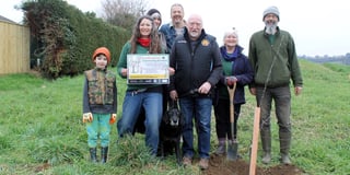 Residents plant their own apple orchard