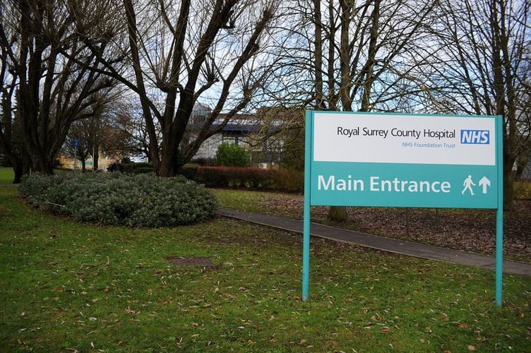 Royal Surrey County Hospital one of the hospitals under the Surrey and Borders NHS Trust