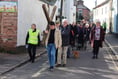 Crediton Good Friday Procession of Witness visited every town church
