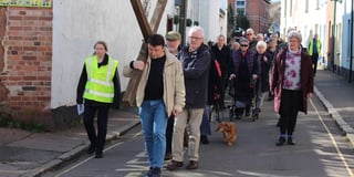 Crediton Good Friday Procession of Witness visited every town church
