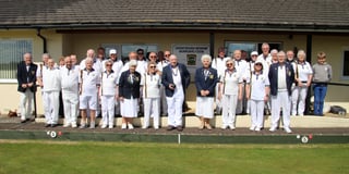 Club President opens the Green at Morchard Bishop Bowling Club
