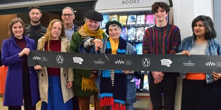Author and wife unveil book vending machine at St David's Station
